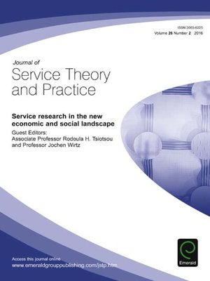 cover image of Journal of Service Theory and Practice, Volume 26, Number 2